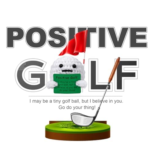 AICase Golf Gifts Accessories Funny Positive Golf Ball Crochet Gag Gift Ideas, Emotional Support Nuggets for Men Women Golfers Tournament Dad Mom Fathers Day Christmas Easter Birthday Stuff