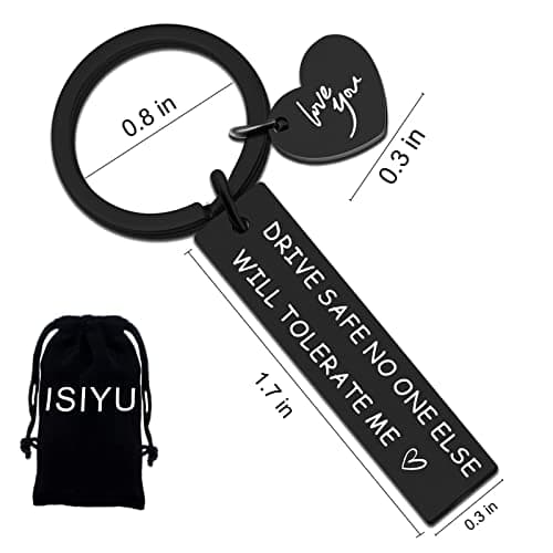 Mens Fathers Day Dad Gifts for Him Naughty Birthday Bf Gifts Anniversary Keychain for Men Sweetest Day for Him Husband Boy Friend Drive Safe Couples from Girlfriend Wife Gift Her Fiance Christmas