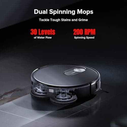 roborock Qrevo Slim Robot Vacuum and Mop Combo, 8.2cm Ultra-Slim, 3D Sensing Tech, Advanced Obstacle Recognition, 11,000Pa Suction, FlexiArm Side Brush & Mop, Auto Mop Washing & Drying, Self-Emptying