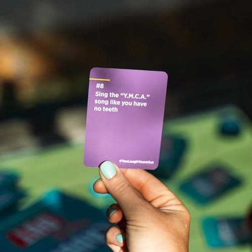 You Laugh You're Out A Party Game with Hilarious Charades Family Card Games for Adults & Kids, 125 Prompt Cards Fun Card Games for Family Game Nights, Gatherings, & Parties Ages 14+