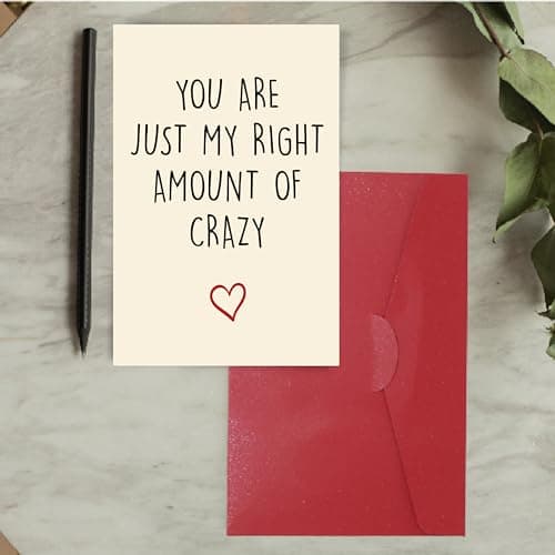 Cheerin Funny Greeting Card with Envelope - Anniversary Card - Romantic Birthday Card - Hilarious Gifts for Him Her Girlfriend Boyfriend Wife Husband