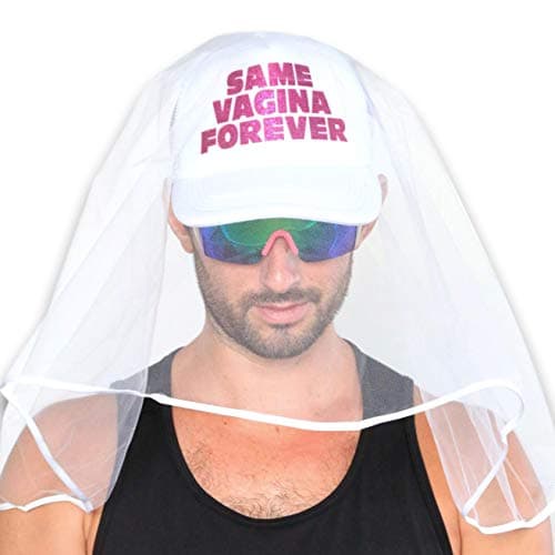 Sterling James Co. Bachelor Party Hat and Veil - Bachelor Party Ideas, Supplies, Gifts, Jokes and Favors (1 Pack - With Veil)