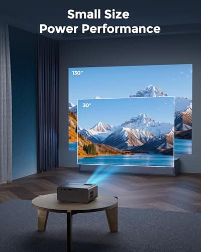 CiBest Mini Projector, 2025 Upgraded Full HD 1080P Support Video Projector, Portable Small Movie Projector, Compatible with iOS/Android/Windows/TV Stick/Box/USB/HDMI