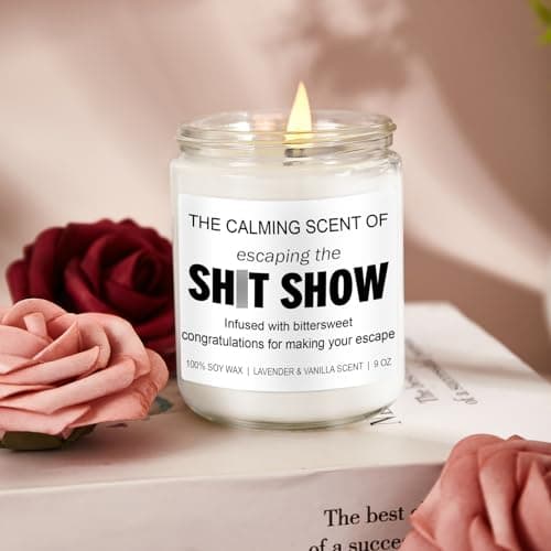 Sarcastic Candles, Going Away, Goodbye, Farewell Gifts for Coworkers - Retirement, Coworker Leaving Gifts for Women, Men - Leaving Job, Moving Away Presents for Friends, Boss, Work Bestie