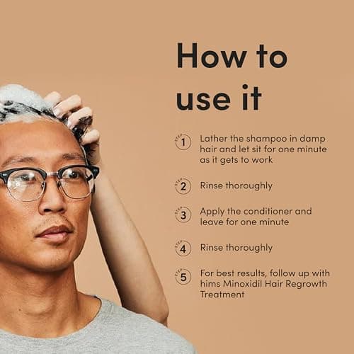 hims Thick Fix Shampoo & Conditioner Set - Thickening Shampoo and Conditioner with Saw Palmetto and Niacinamide - No Parabens or Sulfates, Vegan and Cruelty Free - Eucalyptus Grove - 2 x 6.4 fl oz