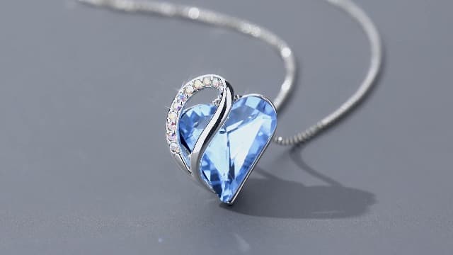 Leafael Necklaces for Women, Infinity Love Birthstone Heart Crystal Pendant, Birthday Jewelry Gifts for Her, Mom, and Wife, Silver Plated, 18 plus 2 inch Adjustable Chain