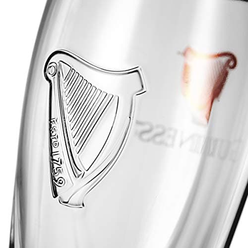 Guinness 20oz Beer Glasses Twin Pack | Certified Official Merchandise | Ideal gift for Beer Lovers
