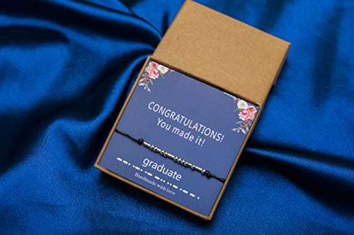 morniface Morse Code Bracelets for Women, Inspirational Gifts Jewelry Girls Birthday Graduation Gifts for Her Best Friends