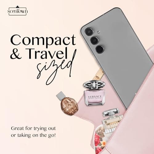 Scentown Mini Perfumes for Women (Giftset Bundle of 5) – Designer Perfume Samples for Women Packed in an Elegant Gift Box – Bundle Includes Moschino, Jimmy Choo, Chloé, Hermes & Versace