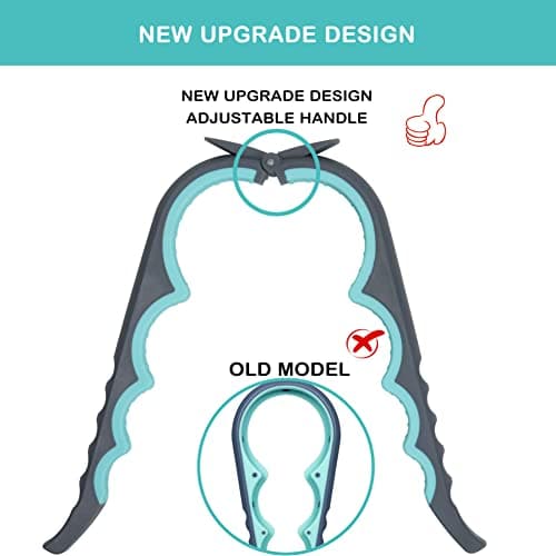 Jar Opener for Weak Hands, Seniors with Arthritis, 5 in 1 Multi Function Bottle Opener Lid Opener For Arthritic Hands with Non Slip Rubber Jar opener Gripper Pad