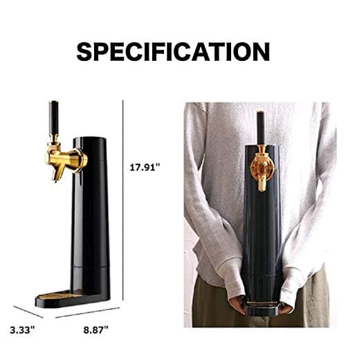 GREEN HOUSE: Draft Pour Beer Dispenser & Ultra Fine Foam Maker - Mini Kegerator for Home. Draft Pour and Ultra Fine Foam covering top makes your regular beer taste delicious and keep longer.