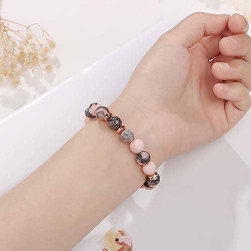 Yiyang 13th 16th 18th 21st 25th 30th 35th 40th 45th 50th 60th 65th 70th 75th 80th Birthday Gifts for Women, Natural Stone Bracelet Birthday Gifts for Women Mom Daughter Grandma Sister Coworker