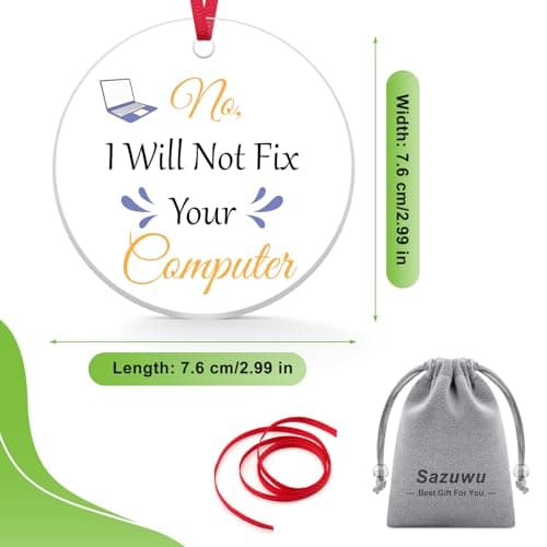 Funny Computer Programmer Gifts Acrylic Christmas Ornaments Sarcastic Novelty Gifts Programmer Gifts for Men Women It Birthday Gifts Computer Science Engineering Gifts for Men Dark Humor Gifts