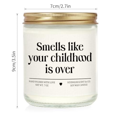 Niyewsor 18th Birthday Gifts for Girls Boys, Eighteen Birthday Candle, 2007 18th Birthday Decorations for Girls Boys, 18 21 Year Old Bday Gifts for Daughter, Son, Sister, Niece, Handmade, 7oz