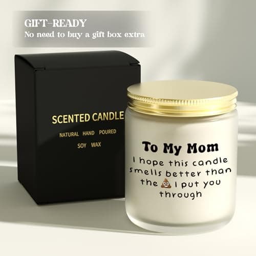 Lavender Scented Mom's Funny Christmas Candle
