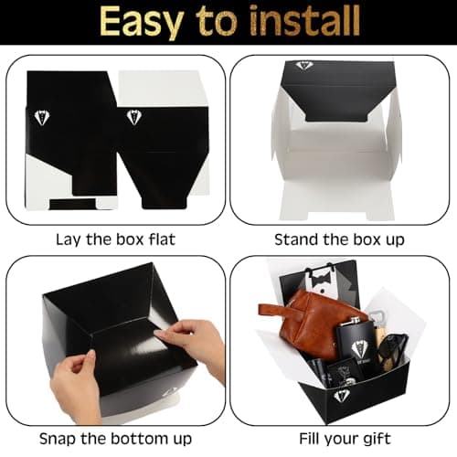 13 Pcs Best Man Proposal Gift Set Stainless Steel Flask Box Bag Shot Glass Bottle Opener Pocket Watch Sunglasses Knife Sock Card Toiletry Bag for Wedding