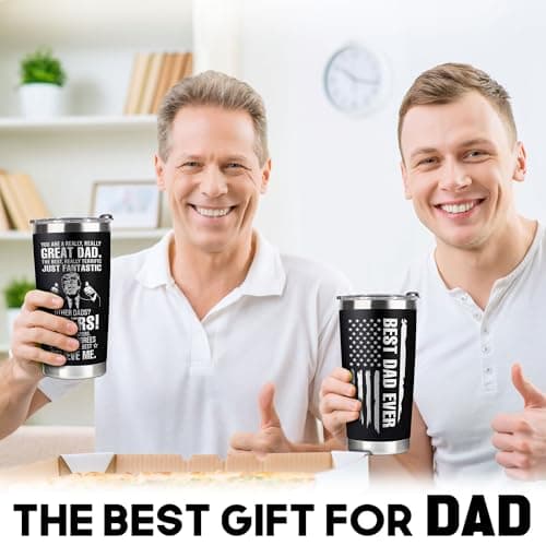 Christmas Gifts for Dad, Men - Gifts for Dad from Daughter, Son - Dads Birthday Gift Ideas, Happy Birthday gifts for Dads, Fathers - Best Dad Ever Gift, Present for dads, Fathers - 20 Oz dad Tumbler
