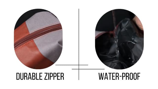 GIFTBYGIFTY Toiletry Bag for Men Personalized, Laser Engraved Initial & Name on Leather, Custom 4 Canvas Colors - Gift for Husband, Dad, Boy Friend, Handcrafted Travel Bag, Waterproof Shaving Dopp Kit