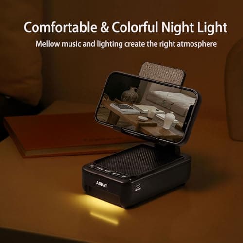 Gifts for Men Him, Cell Phone Stand with Bluetooth Speaker&Led Color Changing Light, Unique Gifts for Women Dad Her Husband, Cool Tech Gadget Wireless Speaker, Birthday Gifts for Men, Ideal Gifts