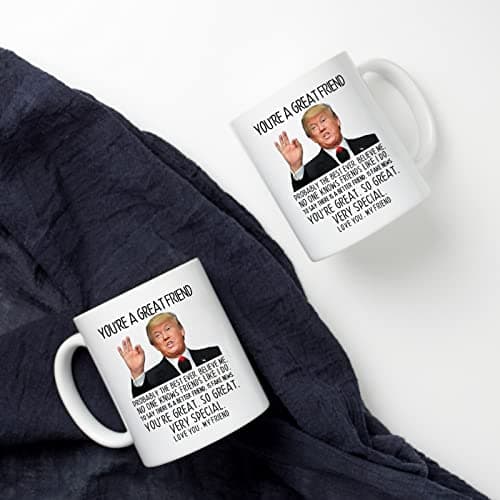 Aurahouse You're A Great Friend 11 Oz Coffee Mug, Christmas Gifts for Friends Men Women, Birthday Gifts for Best Friend, Funny Father's Day Gift Friends Present Ceramic Cup