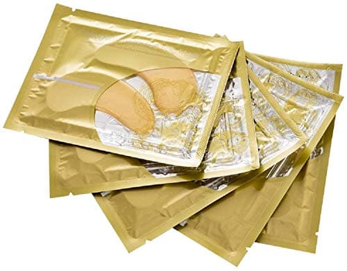 10 Pairs Collagen Crystal Eye Mask and 10 Pcs Collagen Crystal Lip Mask, Anti Aging Eye and Lip Mask, Collagen Crystal Mask Set (Gold)