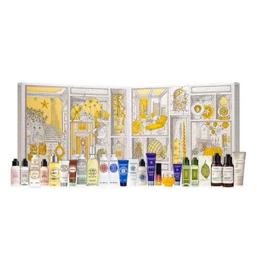 L'OCCITANE Advent Calendar, 24-Piece Luxury Beauty Countdown Holiday Gift Set Including Daily Skincare, Hair, Body & Fragrance, Travel Size Minis