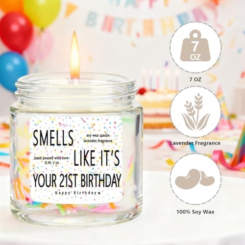 21st Birthday Gifts for Her Him 21 Year Old 21st Birthday Decorations for Men Wine Bag And Candle Happy Anniversary Party Supplies Decorations - Back in 2005