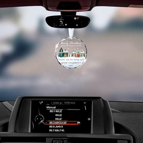 Christmas Ornaments 2025,Neighbor Gifts Merry Christmas from Our House to Yours Ornament Funny Glass Xmas Tree Decorations Neighbor Gift Ideas for Neighbors Best Friends Women Boyfriend Girlfriend