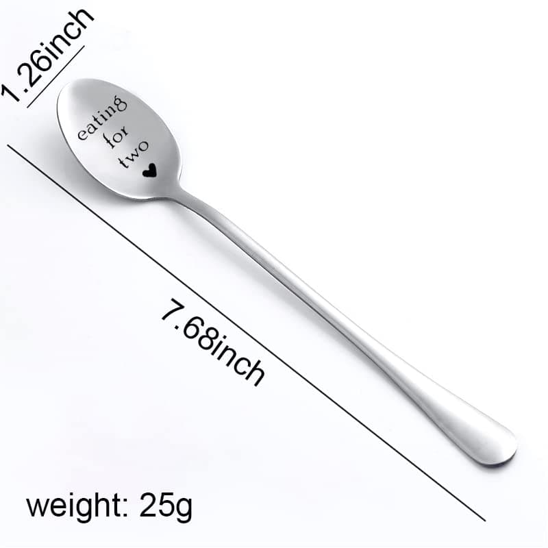 Pregnancy Gifts for First Time Moms Eating for Two Spoon for Soup Cereal Spoons Gift for Pregnant Women New Mom Mommy Mama To Be Gift Pregnancy Announcement Gifts