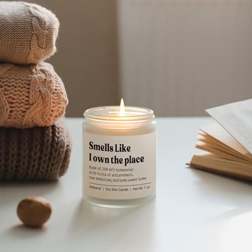 Niyewsor House Warming Gifts, New House/Home Candle, Best Housewarming Gift 2026, Closing Gifts for Home Buyers, New Homeowner, First Apartment Essentials, Handmade, 7oz