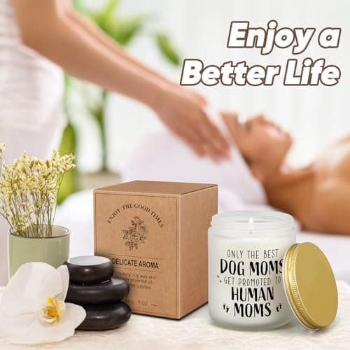 New Mom Gifts for Pregnant Women, Funny Dog Mom Pregnancy Gift for Expecting Moms, Mother to be Gift for First Time Mommy, Congrats on Pregnancy Candle Present for Wife Friend Sister