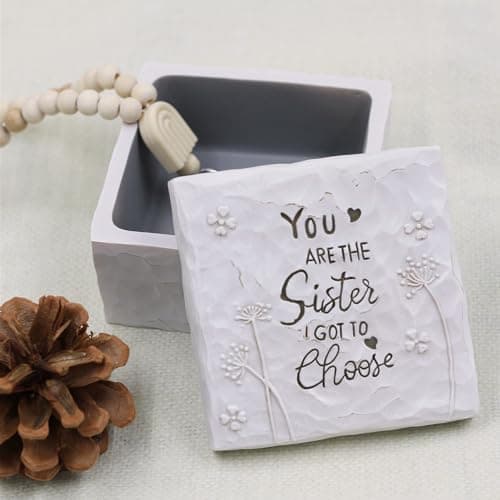 BORLESTA Gifts for Friends - Friend Gifts for Women, Friend Christmas Birthday Gifts for Friends - You're The Sister I Got to Choose - Sister Gifts from Sister, Friendship Hand-Painted Keepsake Box