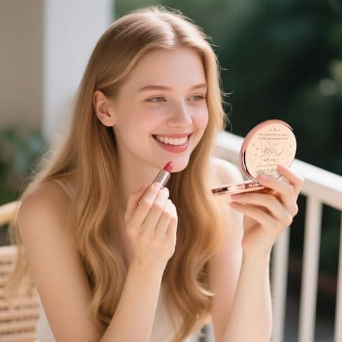 Bestie Makeup Mirror - Compact Friendship Gift for Women, Perfect for Sister or Best Friend's Birthday, Graduation or Any Occasion