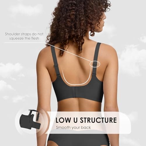 Wireless Seamless Jelly Bra for Women with Support - No Underwire Full Coverage Push Up Bras for Women