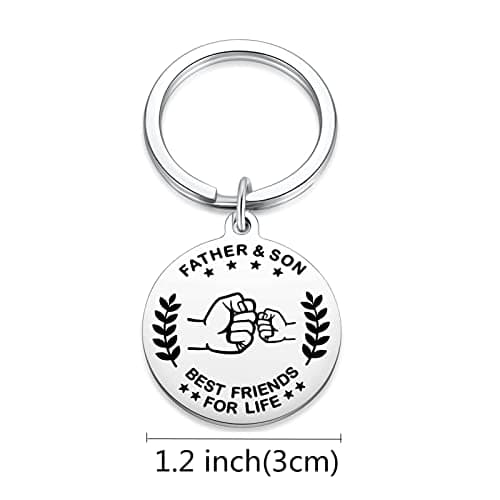 Dad Keychain from Son Funny Papa Key Chains Gifts for Daddy Unique Fathers Day Birthday Christmas Presents