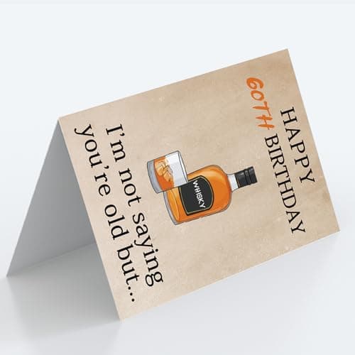 Funny 60th Birthday Card & Gifts for Women Men, 60th Birthday Decorations for Mom Dad Grandma Grandpa, Gifts for 60 Year Old Woman Man