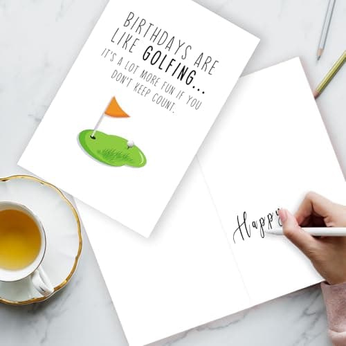 Funny Golf Birthday Card for Men Women,Happy Birthday Gift for Golfer,Golf Birthday Card for Husband Boyfriend Dad Brother boss