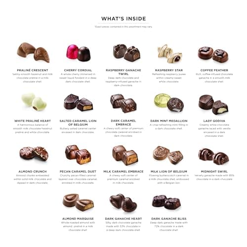 Godiva Chocolatier Thank You Ribbon 36-Piece Assorted Chocolate Gift Box – Gourmet Chocolate Candy Variety Pack – Dark Caramel, Milk Chocolate, Nuts– Gift Basket Father’s Day, Birthday and Anniversary