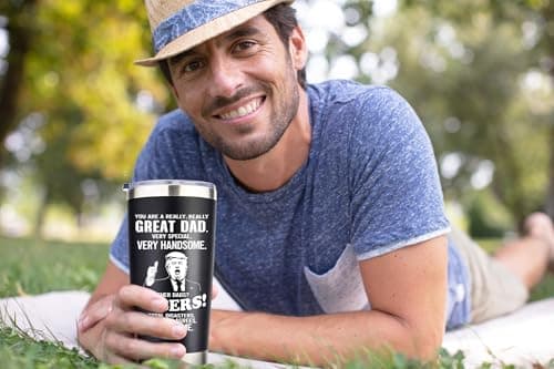 Gifts for Dad from Daughter, Son, Kids on Fathers Day, Christmas, Birthday - Funny Dad Birthday gift Ideas -Fathers - Best Dads Ever Gifts, Pefect for 20oz Stainless Steel Tumbler