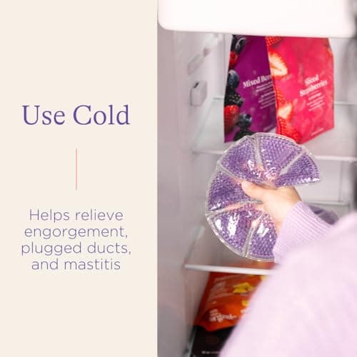 Lansinoh Breast Therapy Packs, Hot and Cold Breast-Pads with 2 Soft Covers, Postpartum Essentials for Nipple Pain Relief, Mastitis, Engorgement, Support for Breastfeeding and Pump Aid, 2 Pack