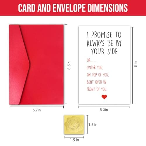 Funny Anniversary Card for Boyfriend Husband, I Promise to Always Be By Your Side Card, Hilarious Gift for First Second Third Year Anniversary (Top or Under)