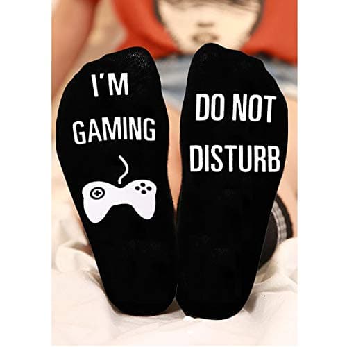 NDLBS Funny Christmas Gifts Novelty Gaming Socks Christmas Stocking Stuffers for Men Teens Boys Kids Him Adult Xmas Gifts