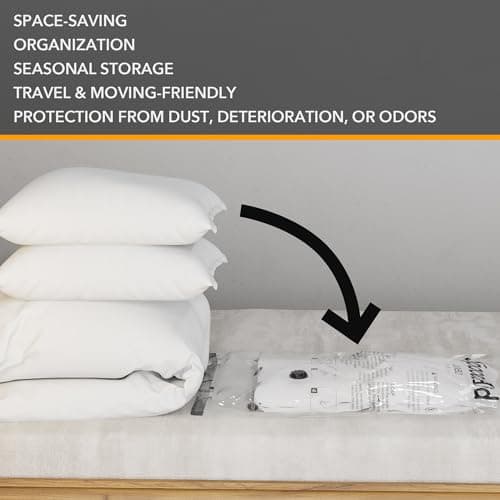 SpaceAid 14 Pack Vacuum Storage Bags with Electric Air Pump, Space Saver Sealer Compression Bags for Comforters, Blankets, Pillows, Bedding, Clothes (4 Jumbo/4 Large/3 Medium/3 Small)
