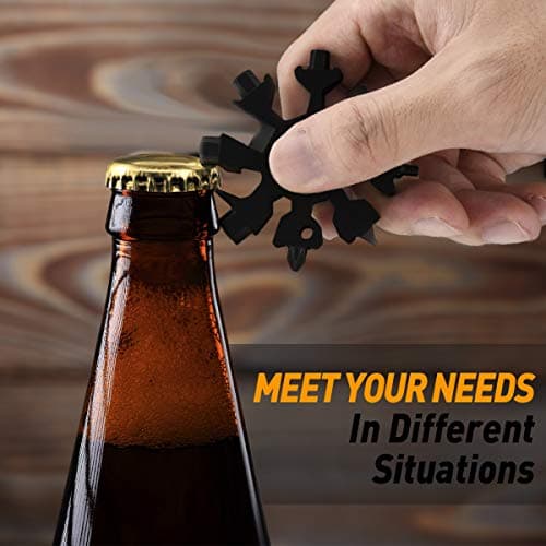 Stocking Stuffers Gifts for Men 18-in-1 Snowflake Multitool, Christmas Birthday Gifts for Men Dad Husband Him Grandpa, White Elephant Gifts for Dad Who Have Everything, Cool Gadgets Tools
