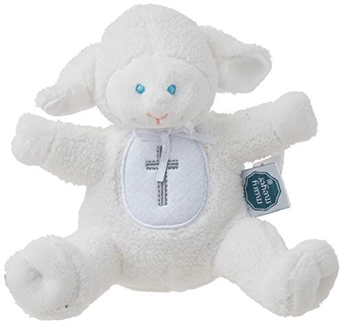 Mary Meyer Baby Rattle Soft Toy, 5-Inches, Christening Lamb,White
