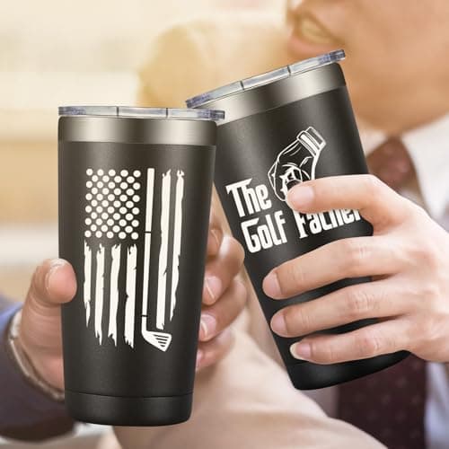 Grifarny Golf Gifts for Men - Fathers Day Golf Gifts for Dad, Grandpa, Papa, Husband, Golfers, Golfing Lovers - The Golfs Father Tumbler Mug 20oz