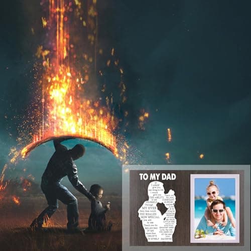 Cool Dad Gifts Ideas from Daughter, To Thank You Dad Birthday Gift Wooden Picture Frame for Dad's Christmas Thanksgiving Retirement Fathers Day Tabletop Wall Decor, Meaningful Appreciation Present