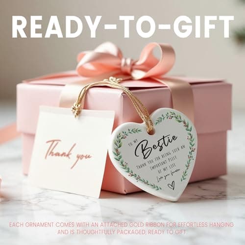 Bestie Gifts for Women Friendship, Best Friend Birthday Gift for Women, Thank You Ornaments, Appreciation Friendship Gifts for Best Friends Lady, BFFs Soul Sister, Bestie Stuff