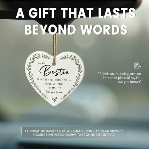 Bestie Gifts for Women Friendship, Best Friend Birthday Gift for Women, Thank You Ornaments, Appreciation Friendship Gifts for Best Friends Lady, BFFs Soul Sister, Bestie Stuff