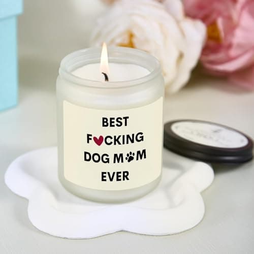 Kosmickiss Dog Mom Gifts for Women, Funny Dog Lovers Gifts for Women, Birthday Christmas Mothers Day Gift, Handmade Soy Wax Candle